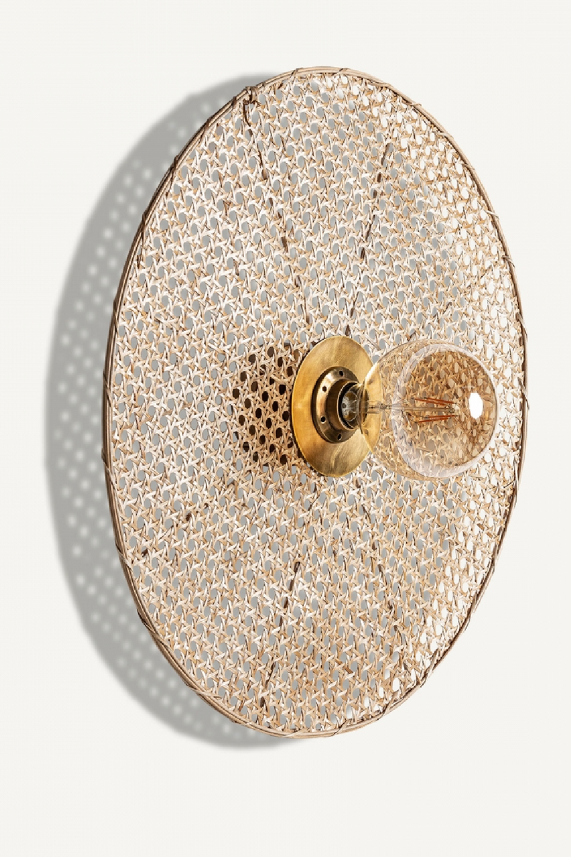 Rattan Round Wall Lamp | Vical Home Macey | Oroatrade.com