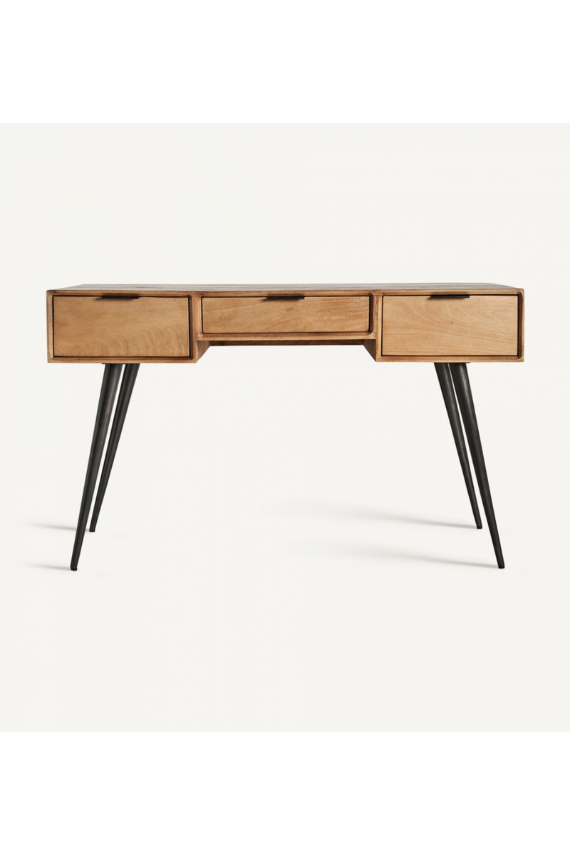 Mango Wood 3-Drawer Desk | Vical Home Sered | Oroatrade.com