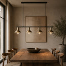 Hospitality furniture - Gold 4-Light Linear Pendant Lamp - www.oroatrade.com