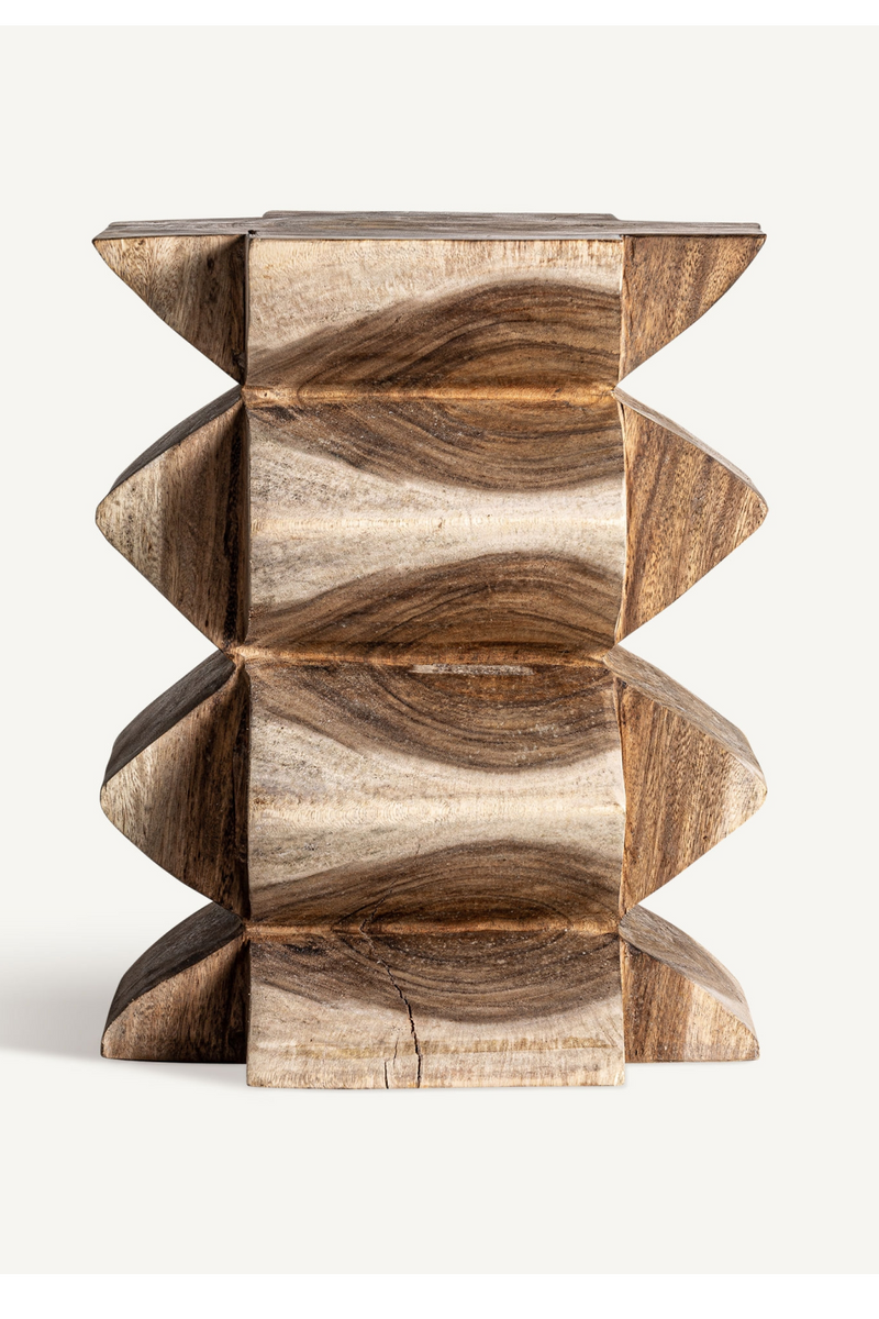 Carved Suar Wood Side Table | Vical Home Sakalli | Oroatrade.com