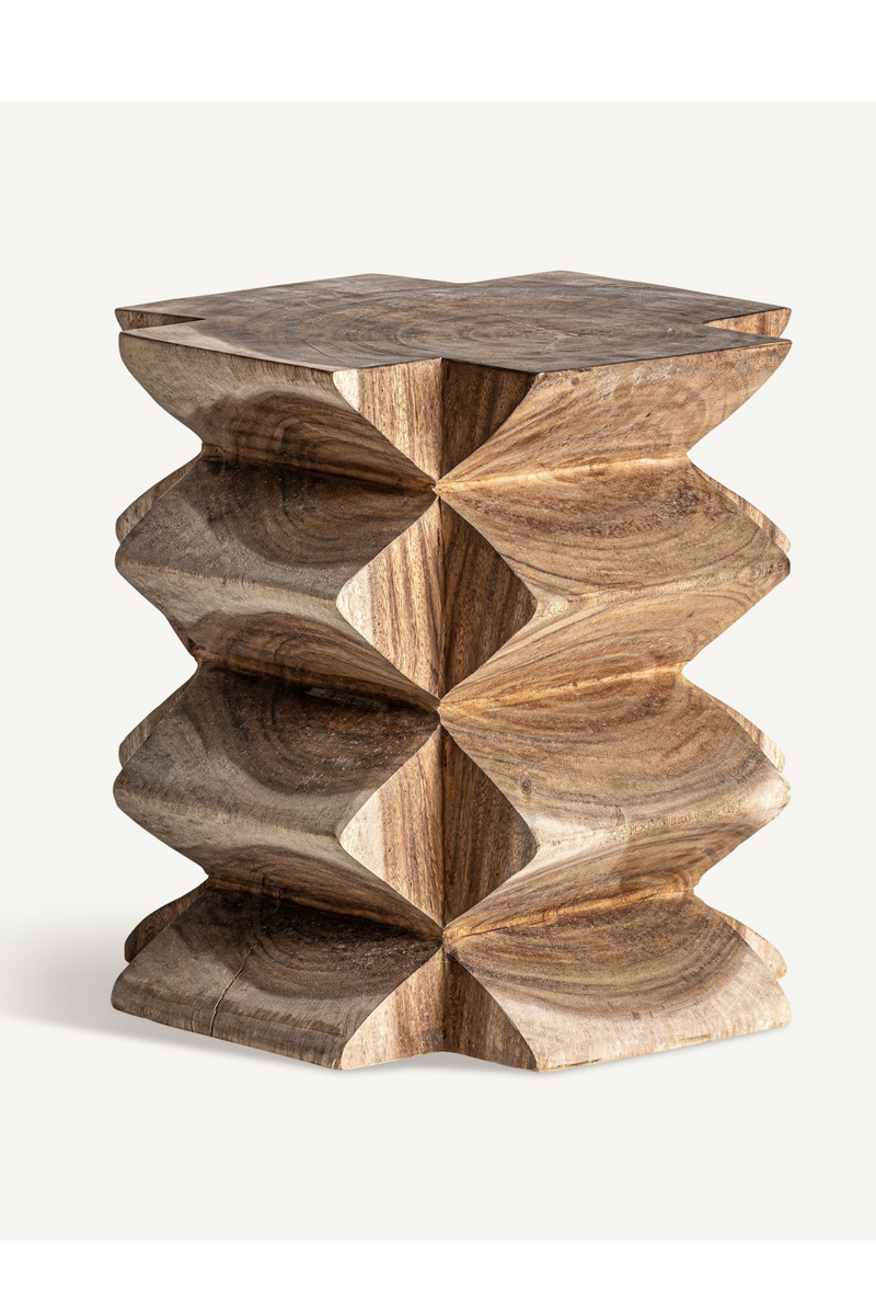 Carved Suar Wood Side Table | Vical Home Sakalli | Oroatrade.com