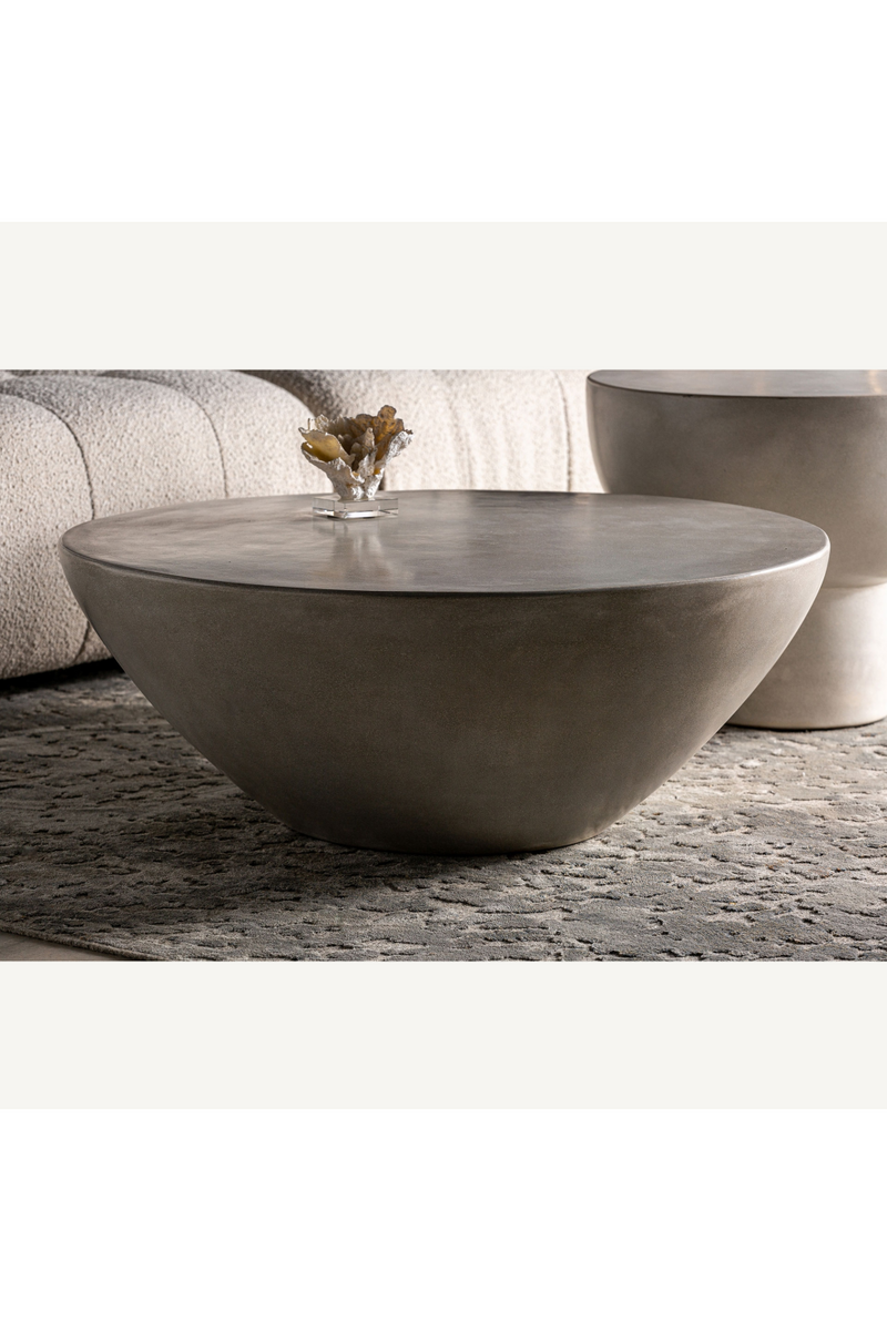 Gray Cement Bowl-Shaped Coffee Table | Vical Home Telfs | Oroatrade.com