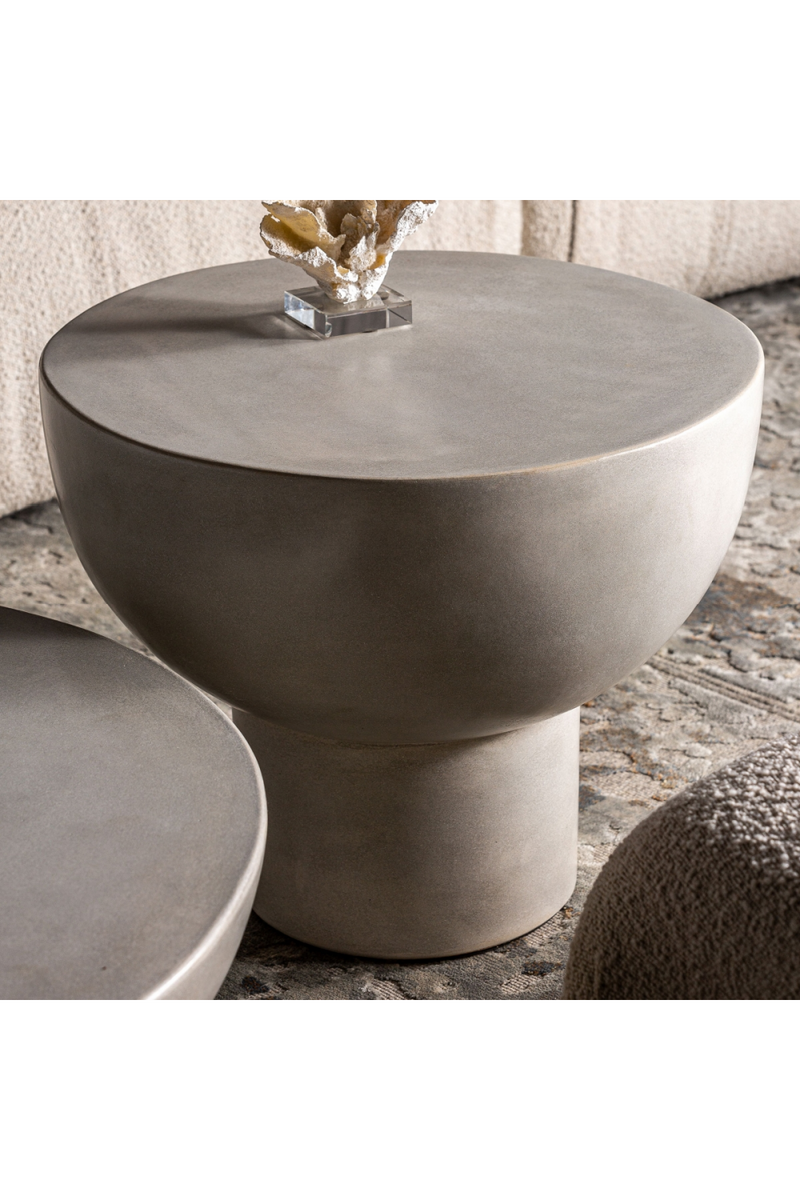 Cement Bowl-Shaped Side Table | Vical Home Telfs | Oroatrade.com