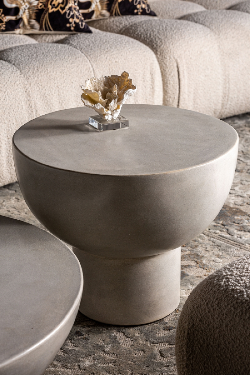 Cement Bowl-Shaped Side Table | Vical Home Telfs | Oroatrade.com