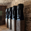 Black Cement Head Sculpture | Vical Home Khalid