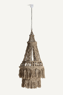 Woven Brown Cotton Pendant Light | Vical Home | Oroatrade.com