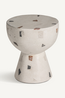 White Terrazzo Side Table | Vical Home Massa | Oroatrade.com