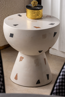 White Terrazzo Side Table | Vical Home Massa | Oroatrade.com