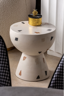 White Terrazzo Side Table | Vical Home Massa | Oroatrade.com
