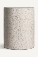 White Terrazzo Cylindrical Side Table | Vical Home Albenga | Oroatrade.com