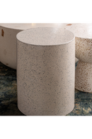 White Terrazzo Cylindrical Side Table | Vical Home Albenga | Oroatrade.com
