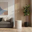 White Terrazzo Cylindrical Side Table | Vical Home Albenga | Oroatrade.com