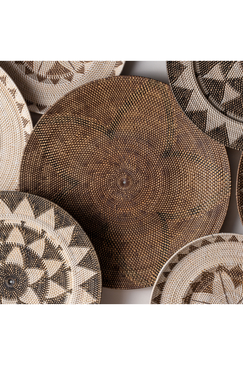 Brown Rattan Round Wall Decor | Vical Home Zirba | Oroatrade.com