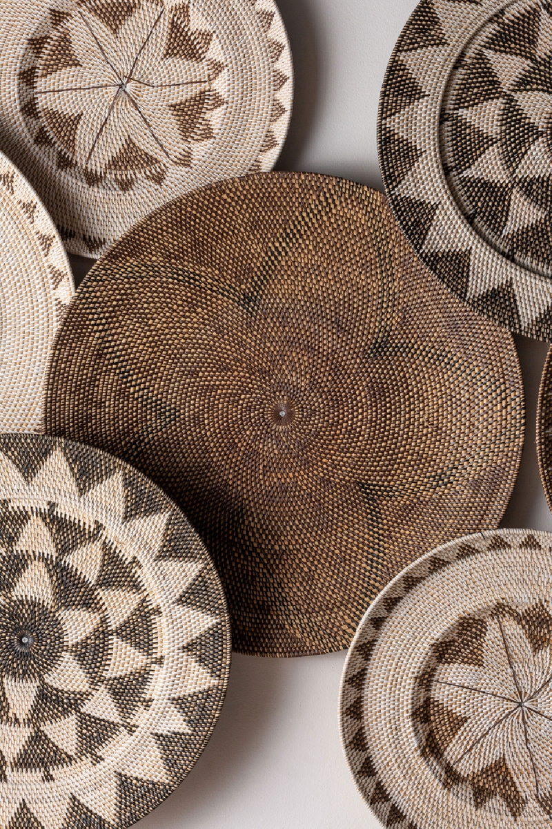 Brown Rattan Round Wall Decor | Vical Home Zirba | Oroatrade.com