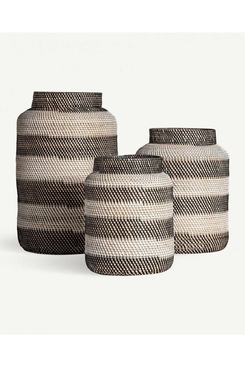 Striped Rattan Vase Set (3) | Vical Home Zirba | Oroatrade.com