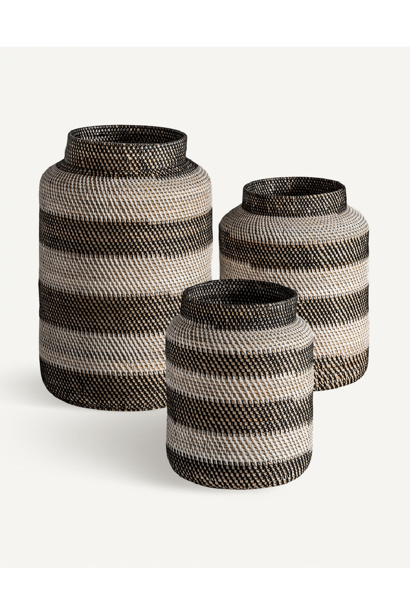 Striped Rattan Vase Set (3) | Vical Home Zirba | Oroatrade.com