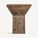 Hospitality furniture - Rustic Pine Marble Side Table - www.oroatrade.com