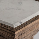 Hospitality furniture - Rustic Pine Marble Side Table - www.oroatrade.com