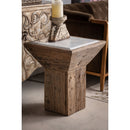 Hospitality furniture - Rustic Pine Marble Side Table - www.oroatrade.com