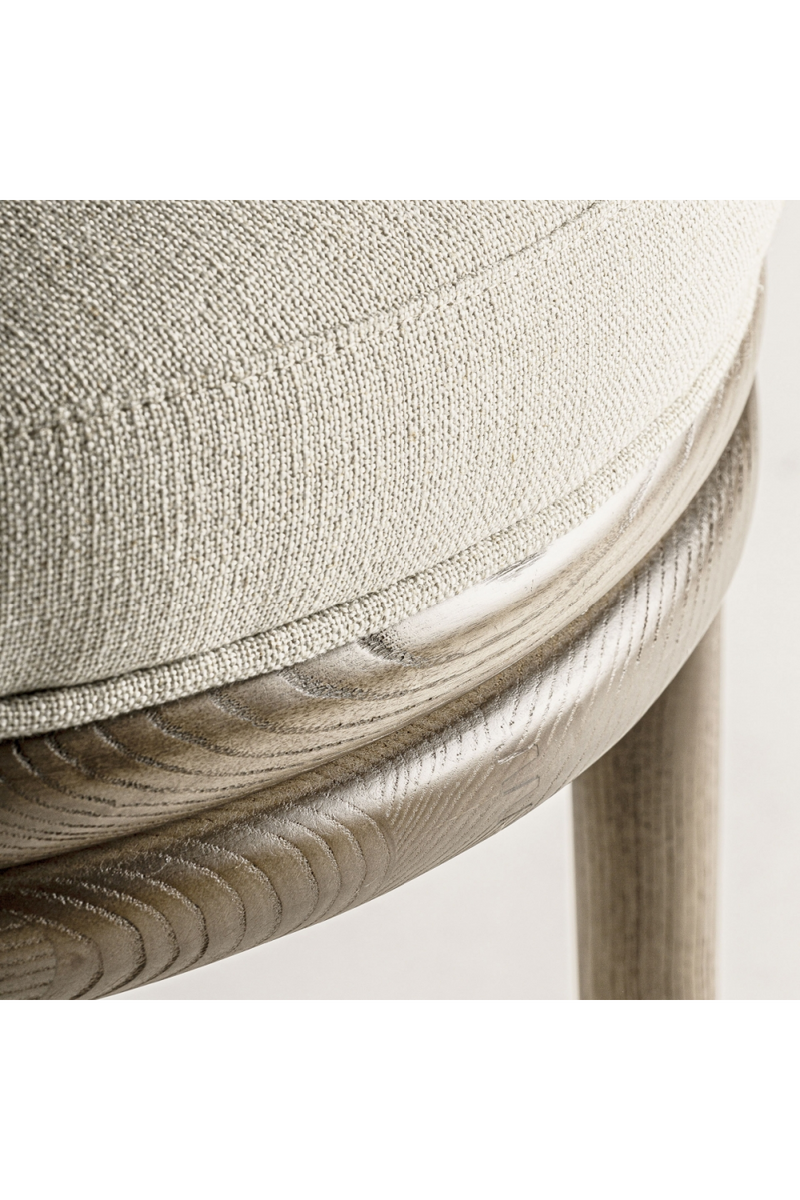 Curved Oak Padded Accent Chair | Vical Home Varaire | Oroatrade.com