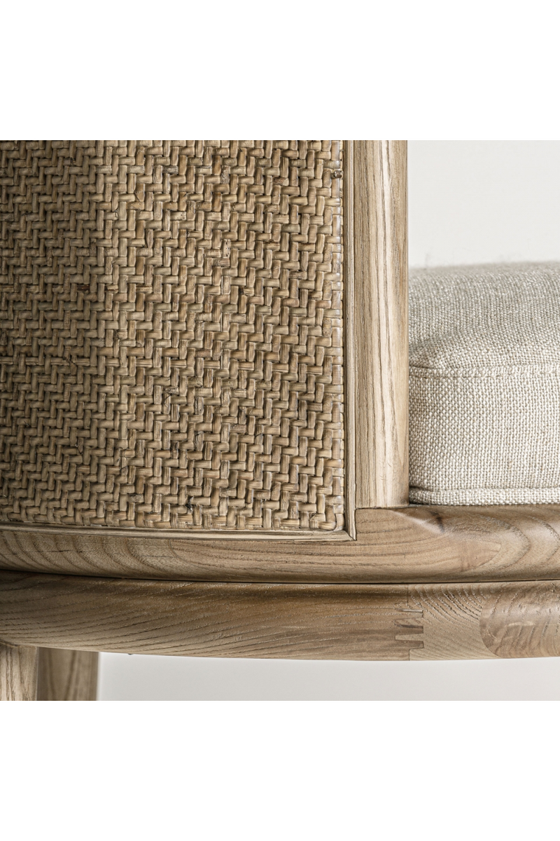 Curved Oak Padded Accent Chair | Vical Home Varaire | Oroatrade.com