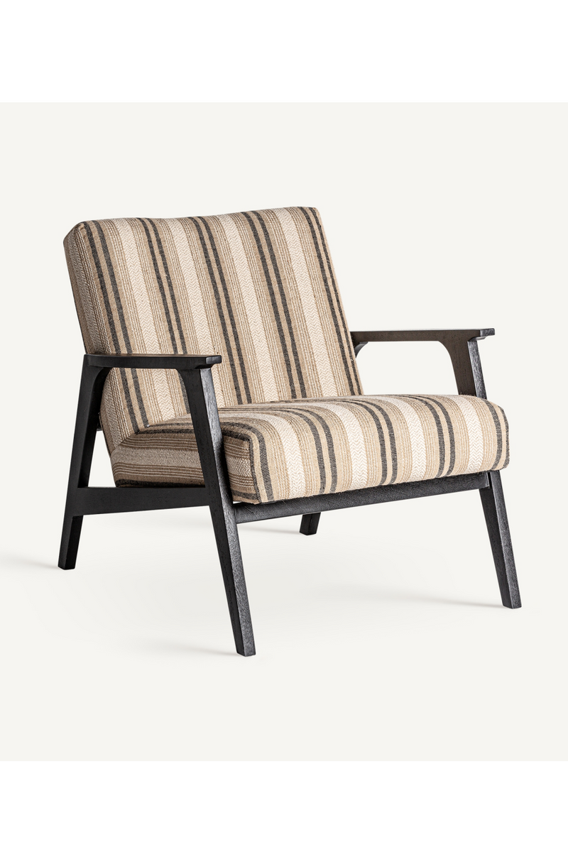 Beige Striped Lounge Armchair | Vical Home Nuk | Oroatrade.com