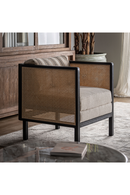 Beige Striped Rattan Accent Chair | Vical Home Nuk | Oroatrade.com