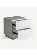 White Fluted 2-Drawer Nightstand | Vical Home Mulcey | Oroatrade.com