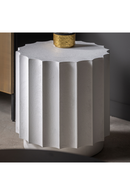 White Fluted Side Table | Vical Home Mulcey | Oroatrade.com