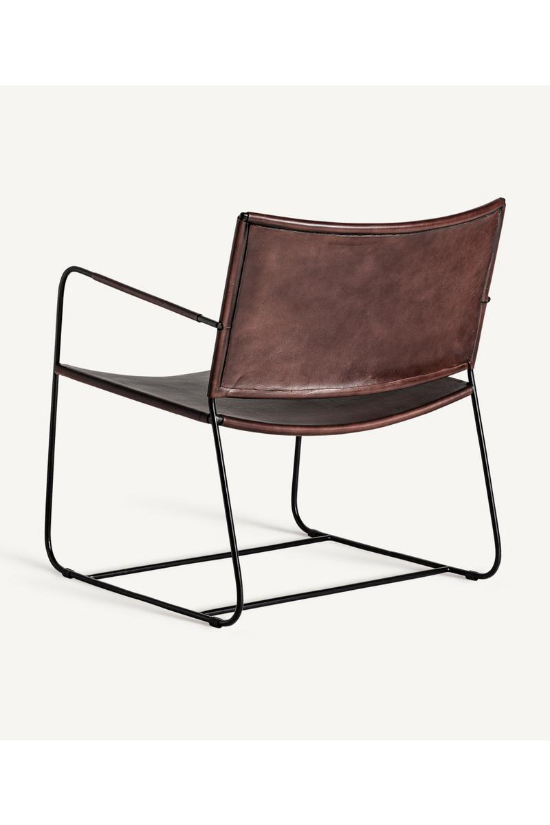 Brown Leather Covered Armchair | Vical Home Zell | Oroatrade.com