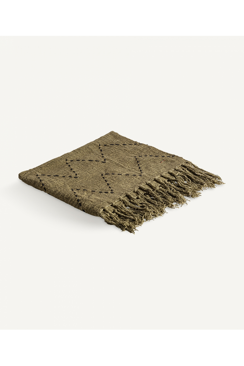 Brown Cotton Throw Blanket | Vical Home Clancy | Oroatrade.com