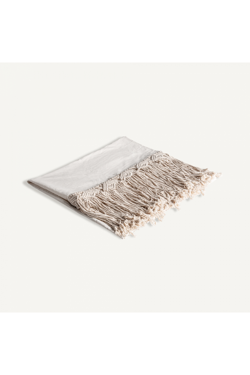 White Cotton Throw Blanket | Vical Home Clancy | Oroatrade.com