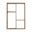 Natural Teak Minimalist Bookshelf | Vical Home Lux