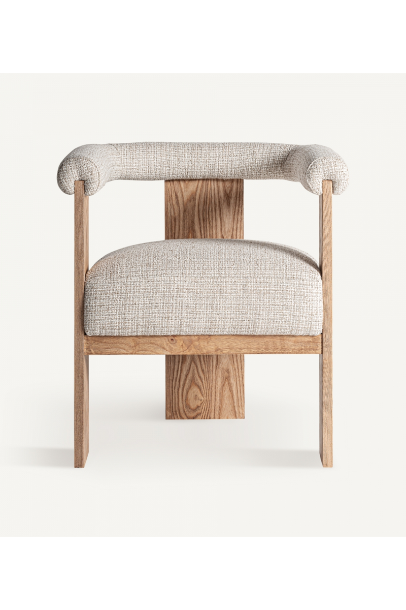 Natural Oak Curved Accent Chair | Vical Home Ustka | Oroatrade.com