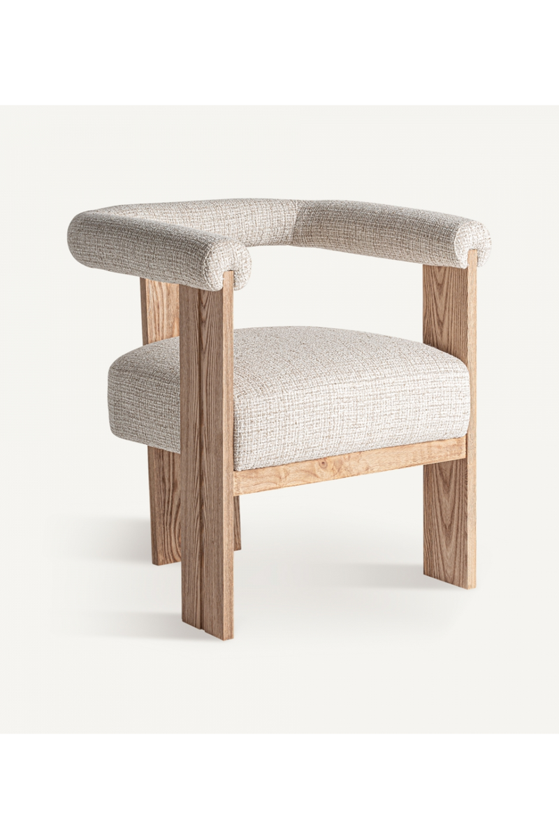 Natural Oak Curved Accent Chair | Vical Home Ustka | Oroatrade.com