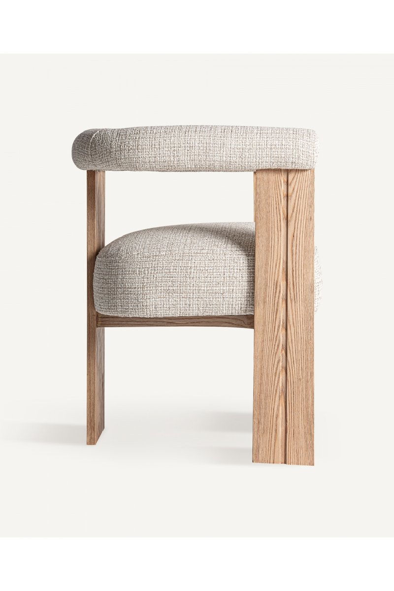 Natural Oak Curved Accent Chair | Vical Home Ustka | Oroatrade.com