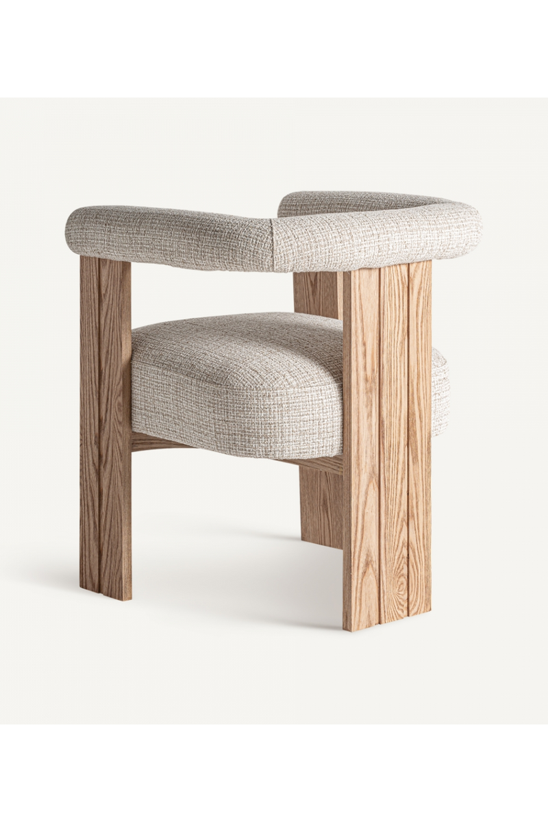 Natural Oak Curved Accent Chair | Vical Home Ustka | Oroatrade.com