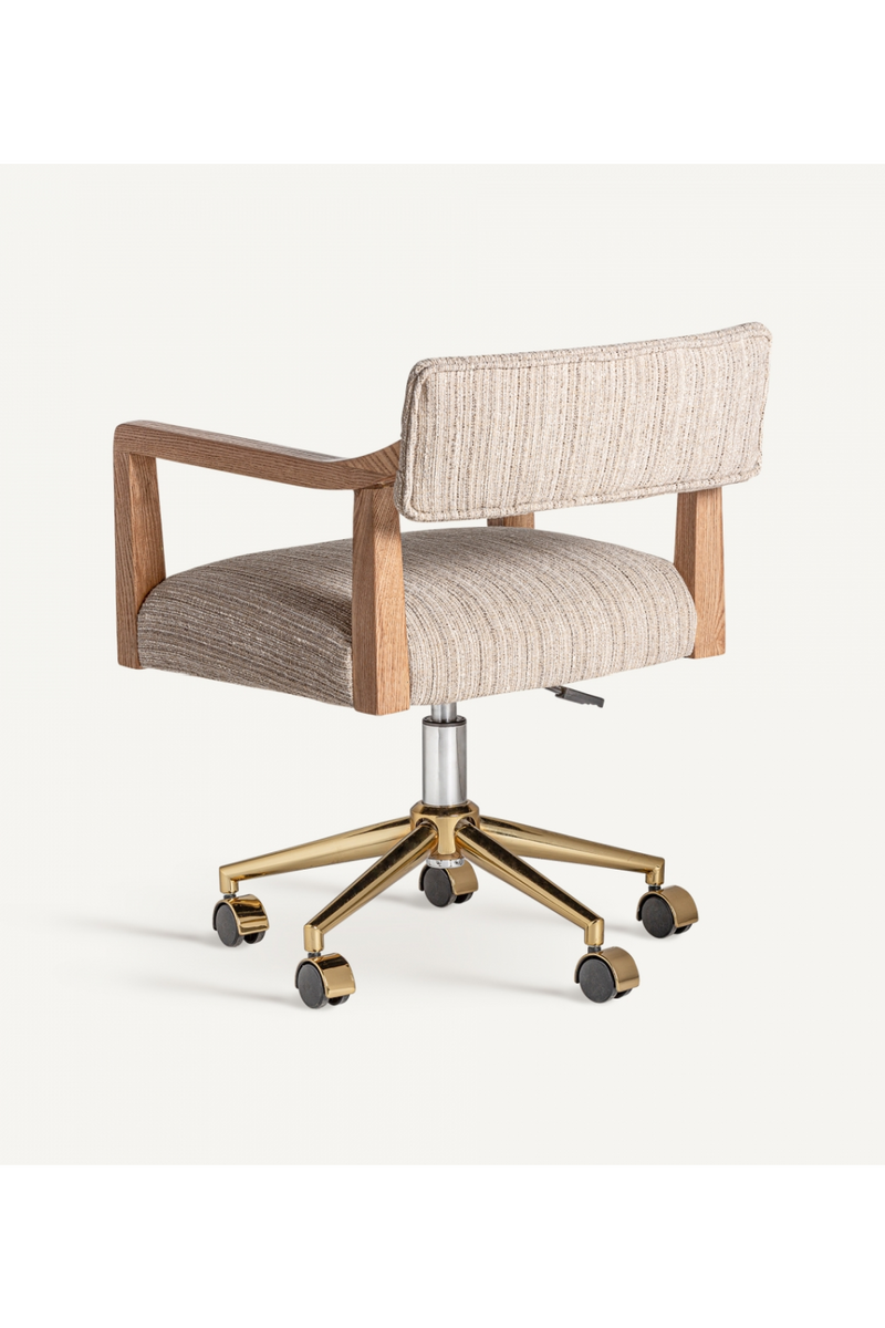 Oak Wood Swivel Desk Chair | Vical Home Nozay | Oroatrade.com