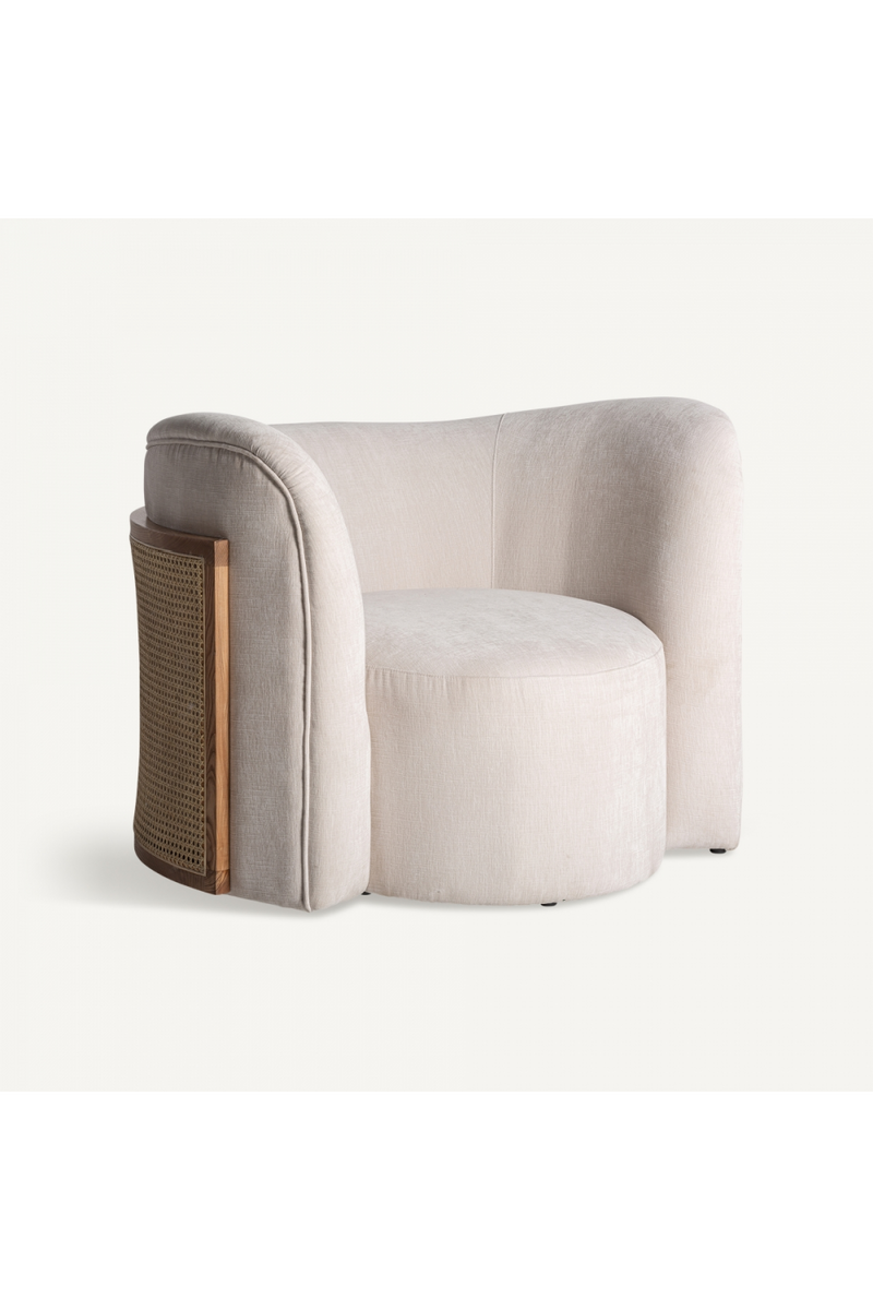 Rattan White Upholstered Armchair | Vical Home Nyul | Oroatrade.com