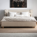 White Boucle Bed | Vical Home Chiari