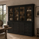 Hospitality furniture - Black Wooden Modular Display Cabinet - www.oroatrade.com