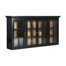 Hospitality furniture - Black Wooden Modular Display Cabinet - www.oroatrade.com