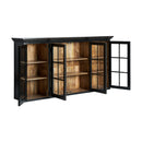 Hospitality furniture - Black Wooden Modular Display Cabinet - www.oroatrade.com