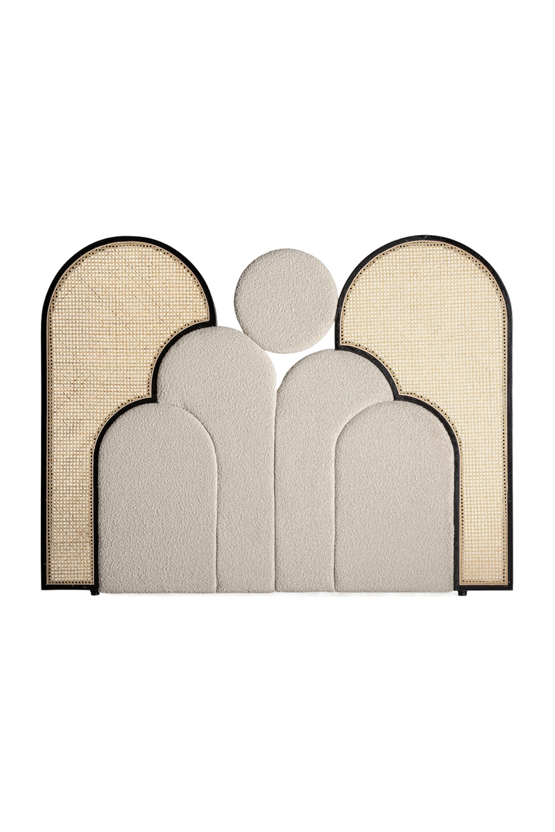 Bouclé and Rattan Headboard | Vical Home Prati | Oroatrade.com