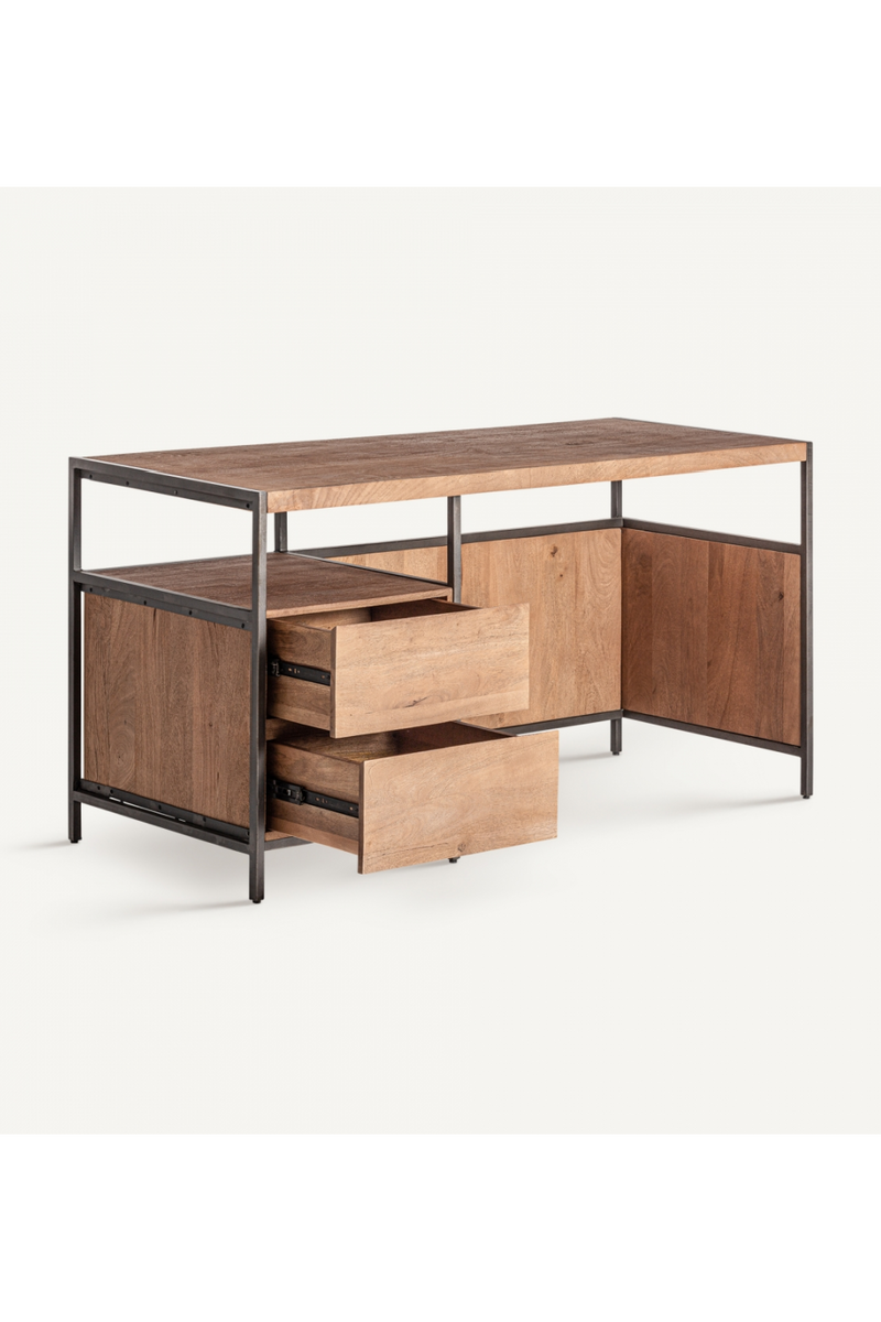 Mango Wood 2-Drawer Desk | Vical Home Killeany | Oroatrade.com