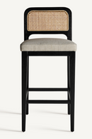 Black Rubber Wood Barstool | Vical Home Madison | Oroatrade.com
