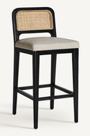 Black Rubber Wood Barstool | Vical Home Madison | Oroatrade.com