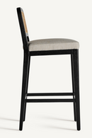 Black Rubber Wood Barstool | Vical Home Madison | Oroatrade.com