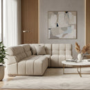 Hospitality furniture - White Square-Tufted Module Sofa - www.oroatrade.com