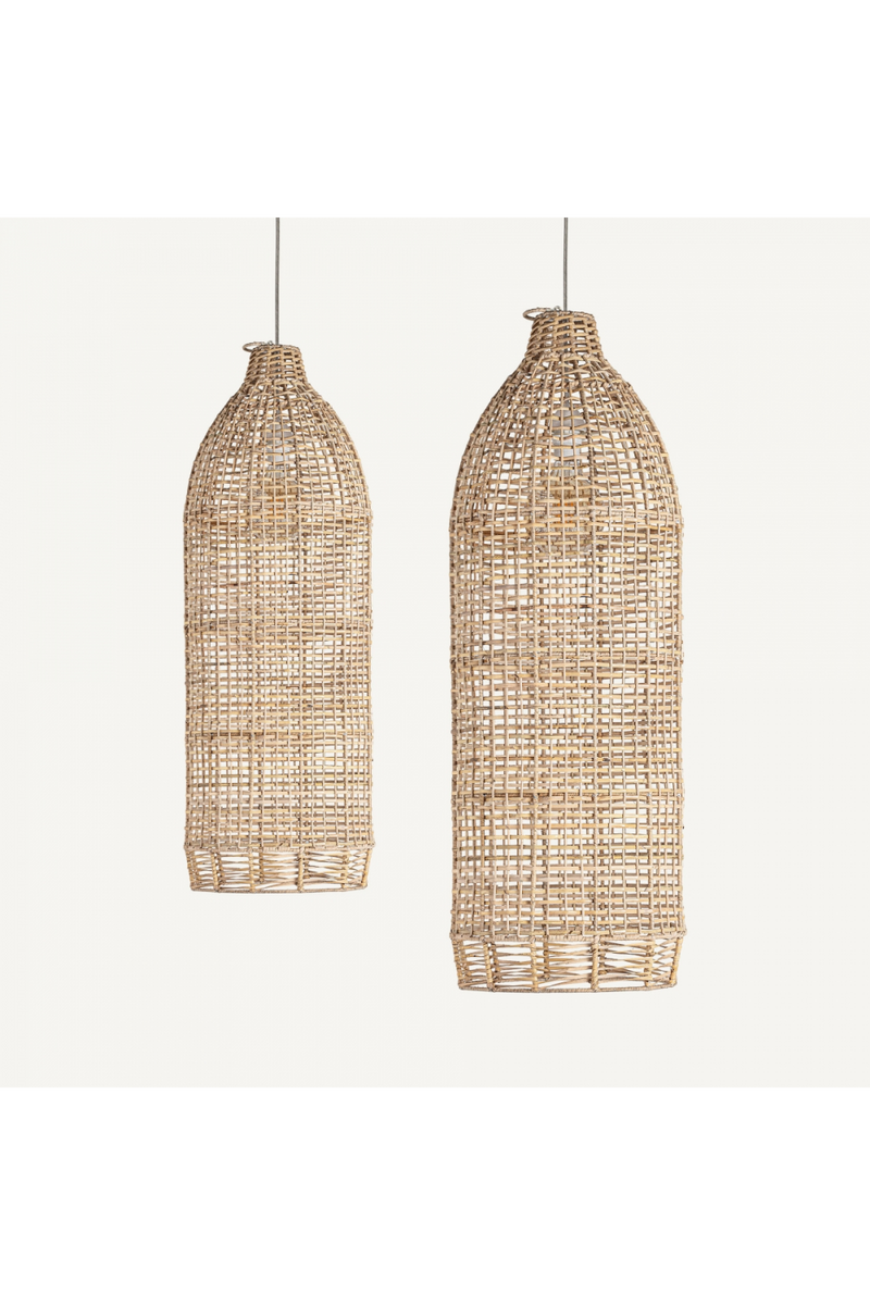 Woven Natural Fiber Hanging Lamps (2) | Vical Home Muna | Oroatrade.com